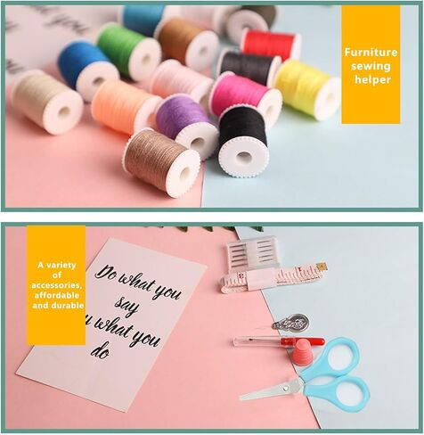 64Pcs Bobbins Sewing Thread Kits,32pcs Assorted Colors Size A Class 15 60WT Prewound Bobbins Thread and 32 Colors Machine Thread in Kuwait