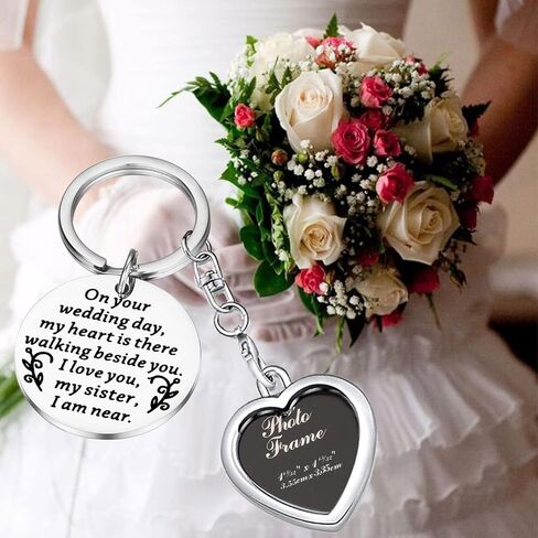 PLITI Bride Wedding Memorial Gift Bridal Bouquet Photo Charm Family Member Lost Remembrance Piece Wedding Memorial Bouquet Charm Photo Sister Wedding Memorial Gift in Saudi Arabia