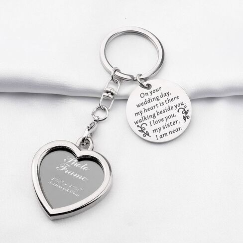 PLITI Bride Wedding Memorial Gift Bridal Bouquet Photo Charm Family Member Lost Remembrance Piece Wedding Memorial Bouquet Charm Photo Sister Wedding Memorial Gift in Saudi Arabia