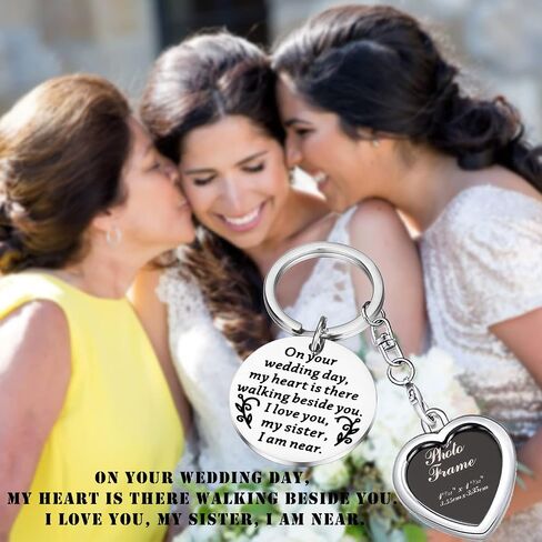 PLITI Bride Wedding Memorial Gift Bridal Bouquet Photo Charm Family Member Lost Remembrance Piece Wedding Memorial Bouquet Charm Photo Sister Wedding Memorial Gift in Saudi Arabia