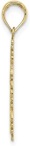 10K Yellow Gold Cross with lace Trim Border Pendant in Saudi Arabia