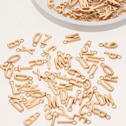 130 قطعة/5 مجموعات من سحر الحروف، الأبجدية ABC Charms Capital A-Z أساور معدنية أولية وقلادات وقلائد يدوية لصنع المجوهرات بنفسك in Saudi Arabia