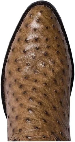 حذاء Dan Post Boots الرجالي Tempe Ostrich بمقدمة مستديرة - بني in Kuwait