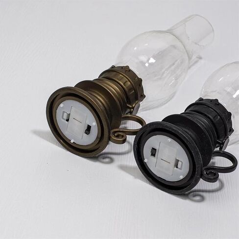 1 Pc Led Flame Hurricane Lantern, Battery Operated Warm White Kerosene Lantern Lamp for Indoor/Outdoor/Patio/Balcony/Garden Decoration, Brass Color in Saudi Arabia