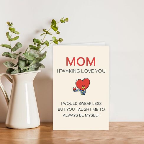 Funny Birthday Card for Mom Grandma, Happy Mother Birthday Card Gift from Son Daughter, Naughty Mother's Day Thank You Cards for Mom, Unique Mom Birthday Card Gift in Saudi Arabia