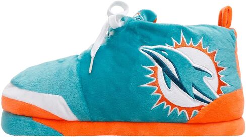 FOCO Mens NFL Team Logo Plush Oversized Sneaker Slippers in Kuwait