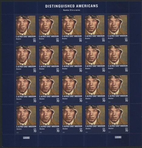 جيم ألفريد "تشيف" أندرسون افياتور 70 سنت جزء من 20 طوابع سكوت 4879 بواسطة USPS in Saudi Arabia
