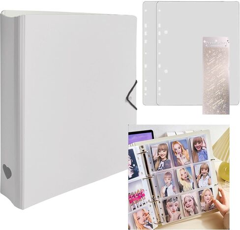 A4 Binder Card Collector with 25 Pack 9-Pocket Card Pages, Binder Cover with 2 Divider Acid-Free for Organizing Trading Cards, Green, 2403282 in Saudi Arabia