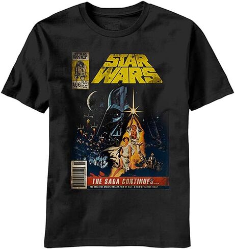 STAR WARS Men's Saga Continues Comic Book Cover T-Shirt in Saudi Arabia