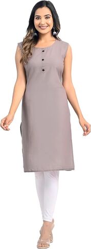 Meyali Cotton Kurtis For Women Indian Style | Plain Kurti For Women - Includes only Kurti in Kuwait