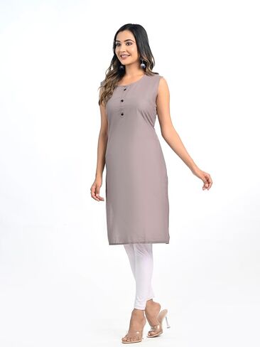 Meyali Cotton Kurtis For Women Indian Style | Plain Kurti For Women - Includes only Kurti in Kuwait
