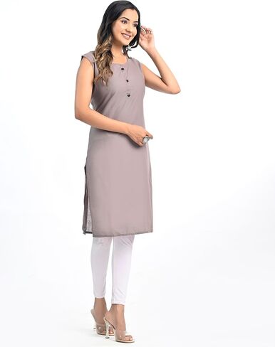 Meyali Cotton Kurtis For Women Indian Style | Plain Kurti For Women - Includes only Kurti in Kuwait