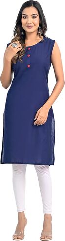 Meyali Cotton Kurtis For Women Indian Style | Plain Kurti For Women - Includes only Kurti in Kuwait