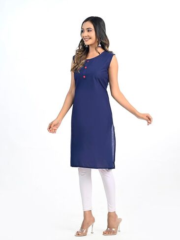 Meyali Cotton Kurtis For Women Indian Style | Plain Kurti For Women - Includes only Kurti in Kuwait