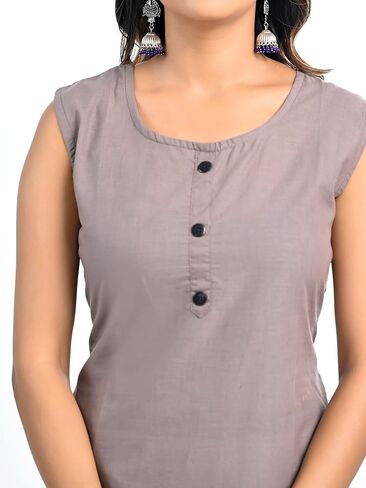 Meyali Cotton Kurtis For Women Indian Style | Plain Kurti For Women - Includes only Kurti in Kuwait
