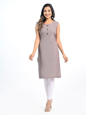 Meyali Cotton Kurtis For Women Indian Style | Plain Kurti For Women - Includes only Kurti in Kuwait