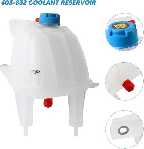 603-838 Engine Coolant Reservoir Compatible with 2014-2018 Jeep Cherokee 2015-2017 Chrysler 200 Replaces OE 68102155AB 68249136AA in Saudi Arabia