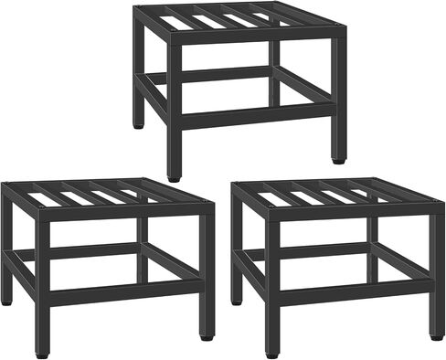 Plant Stand Indoor Outdoor, 2 Pcs Heavy Duty Plant Stands Metal Pedestal Stand for Indoor Outdoor, Wrought Iron Flower Stand Display Planter Shelf for Garden Deck Living Room in Saudi Arabia