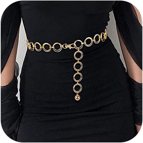 O Ring Belt Chain Gold Waist Chain Party Belly Chain Accessories Jewelry for Women in Saudi Arabia