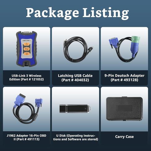 121052، واجهة السيارة USB Link-3 مع معلومات الإصلاح وبرامج التشخيص، واجهة السيارة USB Link 3 W-ireless، تشخيص الماسح الضوئي للشاحنات الثقيلة USB Link in Kuwait