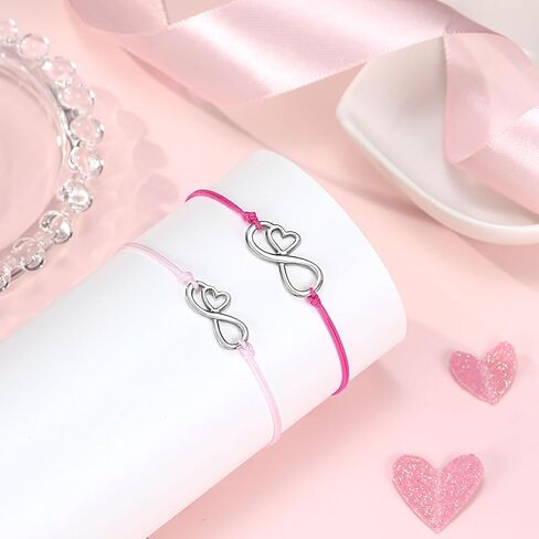 UPROMI First Day of Prek/Kindergarten/1st Grade/2nd Grade School Gift, Back to School Bracelet Mommy and Me Matching Infinity Heart Bracelets, Back to School Gifts for Girls in Saudi Arabia