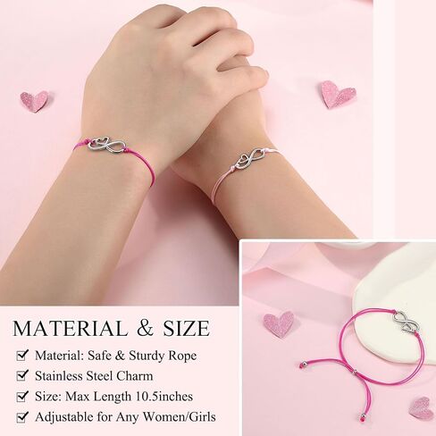 UPROMI First Day of Prek/Kindergarten/1st Grade/2nd Grade School Gift, Back to School Bracelet Mommy and Me Matching Infinity Heart Bracelets, Back to School Gifts for Girls in Saudi Arabia