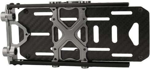Metal Chassis Frame Kit Extended Rails with Shock Towers Battery Mount Bumper Mount Chassis Brace 4x4 Upgrade to SCX10 6x6 for 1/10 RC Crawler Axial SCX10 Modified Part (Black) in Saudi Arabia