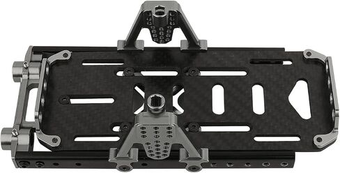 Metal Chassis Frame Kit Extended Rails with Shock Towers Battery Mount Bumper Mount Chassis Brace 4x4 Upgrade to SCX10 6x6 for 1/10 RC Crawler Axial SCX10 Modified Part (Black) in Saudi Arabia