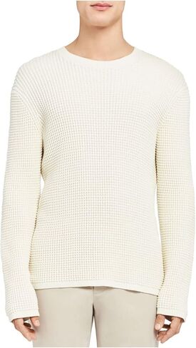 Theory Men's Cotton Textured Sweater, Phanos Crew in Saudi Arabia