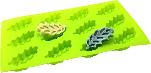 X-Haibei الخريف الأذن من القمح شكل ورقة الصابون كعكة الآيس كريم كرات الاستحمام الفوارة الشوكولاته جيلو قالب من السيليكون 1 أوقية لكل خلية in Kuwait