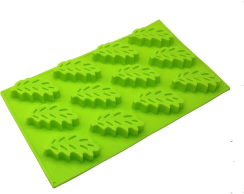 X-Haibei الخريف الأذن من القمح شكل ورقة الصابون كعكة الآيس كريم كرات الاستحمام الفوارة الشوكولاته جيلو قالب من السيليكون 1 أوقية لكل خلية in Kuwait