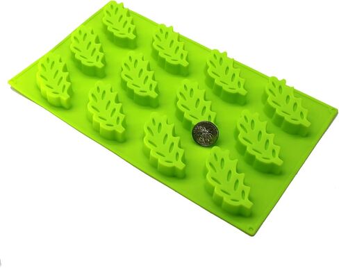 X-Haibei الخريف الأذن من القمح شكل ورقة الصابون كعكة الآيس كريم كرات الاستحمام الفوارة الشوكولاته جيلو قالب من السيليكون 1 أوقية لكل خلية in Kuwait