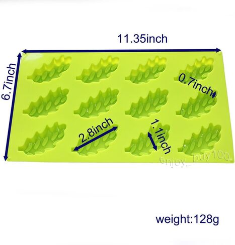 X-Haibei الخريف الأذن من القمح شكل ورقة الصابون كعكة الآيس كريم كرات الاستحمام الفوارة الشوكولاته جيلو قالب من السيليكون 1 أوقية لكل خلية in Kuwait