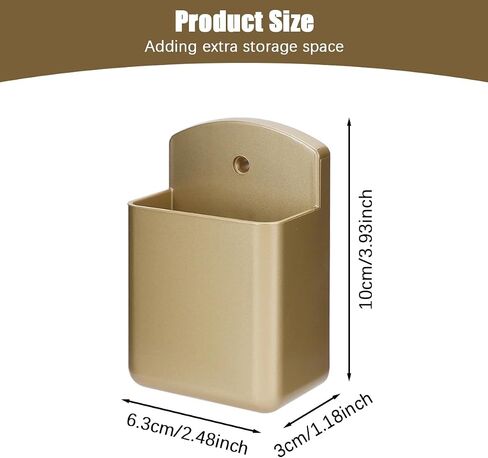 6 Pack Remote Control Holder Wall Mount Media Controller Organizer Self Adhesive TV Remote Storage Box Wall Pen Holder for Bedroom Headboard Home Office School (Gold) in Kuwait