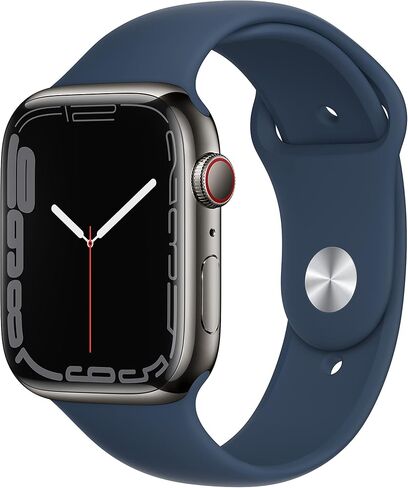 Apple Watch Series 7 (GPS, 41mm) Midnight Aluminum Case with Midnight Sport Band, Regular (Renewed) in Kuwait