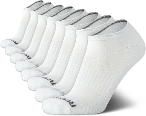 Reebok Men's Low Cut Socks - 8 Pack Stretch Performance Basic No Show Socks - Flat Athletic Socks for Men (Shoe Size 6-12.5) in Saudi Arabia
