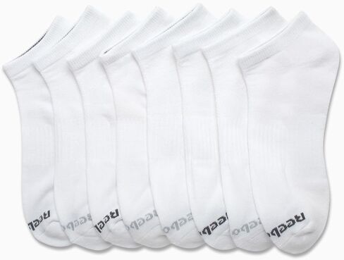 Reebok Men's Low Cut Socks - 8 Pack Stretch Performance Basic No Show Socks - Flat Athletic Socks for Men (Shoe Size 6-12.5) in Saudi Arabia