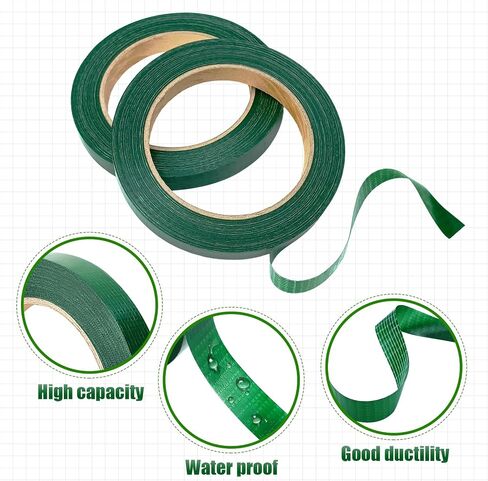 2 Roll Green Floral Tape, 1/2inch Wide Florist Tape Waterproof, Flower Wrap Tape Adhesive for Fresh Flowers Artificial Flowers Arrangements Crafts, Wedding Bouquet Florist Supplies in Saudi Arabia