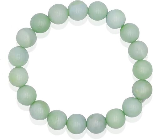 STONIQUE Natural Gemstone 10mm Round Beads Elastic Stretchy Bracelet 7.5" for Men Women in Saudi Arabia