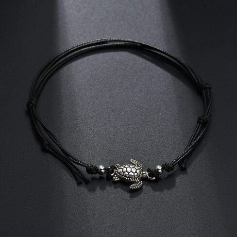 4pcs Blue Starfish Turtle Anklets Multilayer Boho Sea Handmade Anklet for Women Girls Foot Jewelry Set in Saudi Arabia