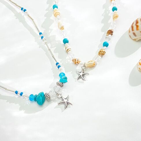 Shell Anklet for Women Waterproof Beaded Ankle Bracelets Adjustable Conch Anklet Puka Shell Anklet Summer Beach Foot Chain Boho Jewerly for Beach Party in Saudi Arabia