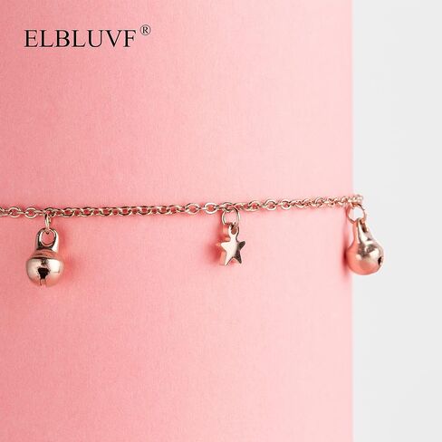 Stainless Steel Gold Rose Gold Plated Star Bells Summer Beach Chain Anklet Foot Jewelry Adjustable For Women in Kuwait