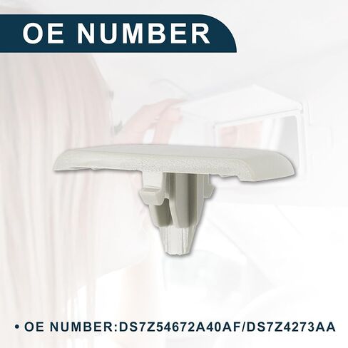 غطاء مرآة مكياج واقي من الشمس بمشبك لسيارة Ford Edge رقم قوي DS7Z54672A40AF | غطاء داخلي لحاجب الشمس باللون الرمادي والأبيض مع شريط رفع مسطح مجموعة واحدة in Saudi Arabia