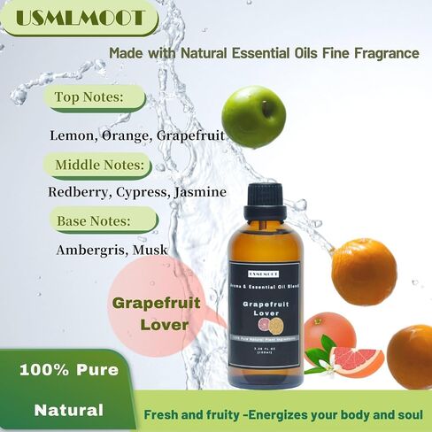 زيت USMLMOOT "Santal" العطري - رائحة موزع الهواء البارد والتكييف، روائح طبيعية فاخرة، مزيج زيوت ناشر للعلاج العطري، زيوت عطرية مستوحاة من المنعشة (100 مل) in Saudi Arabia