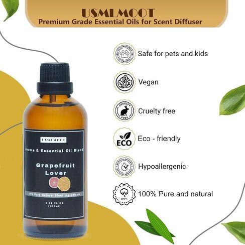 زيت USMLMOOT "Santal" العطري - رائحة موزع الهواء البارد والتكييف، روائح طبيعية فاخرة، مزيج زيوت ناشر للعلاج العطري، زيوت عطرية مستوحاة من المنعشة (100 مل) in Saudi Arabia