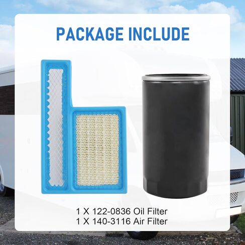 122-0836 Oil Filter Replacement For Cummins Onan RV Generator QG 5500/7000 Series HGJAC HGJAB HGJAA, Replaces 01220836 PH10027 B7238 PH2875 in Kuwait