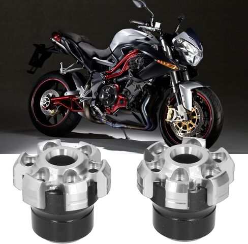 Tissting 2Pcs Motorcycle Fork Frame Sliders, CNC Aluminium Alloy Crash Protection Motorcycle Falling Protector Universal for Motorcycles Bikes(Red) in Saudi Arabia