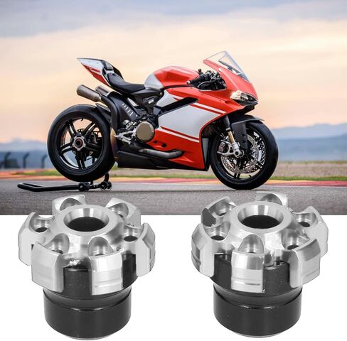 Tissting 2Pcs Motorcycle Fork Frame Sliders, CNC Aluminium Alloy Crash Protection Motorcycle Falling Protector Universal for Motorcycles Bikes(Red) in Saudi Arabia