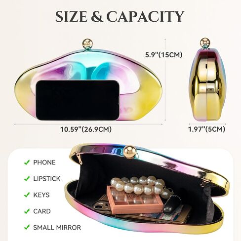 Tmore Acrylic Clutch Purses for Women Geometric Handbag with Chain Acrylic Evening Bag for Wedding in Saudi Arabia