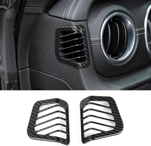 JeCar لـ JL Dash غطاء فتحة التهوية الجانبية ملحقات داخلية لسيارة 2018-2023 Jeep Wrangler JL JLU & Unlimited، لـ 2020-2023 Gladiator JT (فضي) in Saudi Arabia